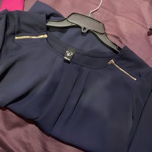 Navy Blue Blouse